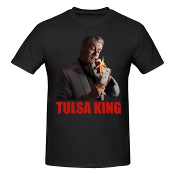 Tulsa Kralj TV Show T Shirt O-vratu Bombaž Kratkimi Rokavi Tshirt Moški