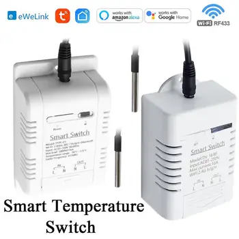 Tuya Ewelink WIFI Smart Temperaturno Stikalo 16A 3000W Inteligentni Nadzor Termostat Združljiv Z RF433 Alexa googlova Domača stran