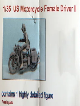Unpainted Kit 1/35 nas ženski voznik, ki ne vključujejo motorno kolo slika Zgodovinski Slika Smolo Kit
