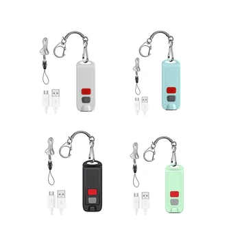 Varno Osebni Alarm Vrv Alarm Mini Self Defence Keychain 130DB Varnostni Alarmi Z LED Svetilke Za Ženske