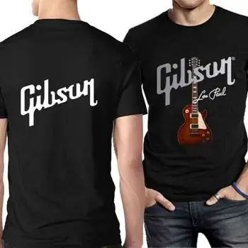 Vintage Gibson Les Paul T Shirt Obeh Strani Unisex Velikost S-5XL