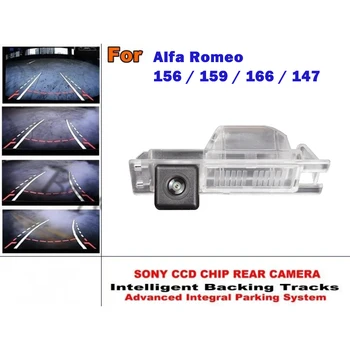 Za Alfa Romeo 156 / 159 / 166 / 147 Smart Skladbe Čip Fotoaparat / HD CCD Dinamični Inteligentni Parkirni Avto Pogled od Zadaj Kamero