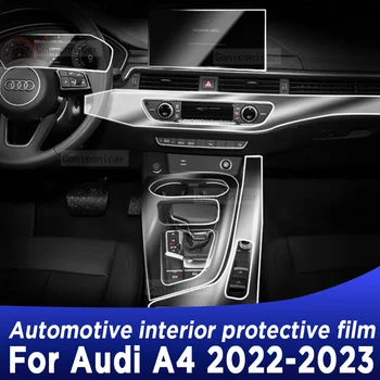 Za Audi A4 2022-2023 Menjalnik Plošča Navigacijski Zaslon Avtomobilske Notranjosti TPU Zaščitno folijo Kritje Anti-Scratch Dodatki