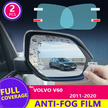 za Volvo V60 2011-2020 2017 2018 2019 Polno Kritje Rearview Mirror HD Film Anti-Fog Rainproof Auto Mirror Nalepke Avto Dodatki