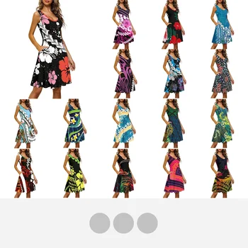 Ženske Slim-Fit brez Rokavov Hibiscus Obleko, Polinezijski Plemenski Samoan Totem Tatoo Fotografij, Eleganco, Seksi, Rojstni dan