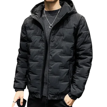 Barva bombažno jakno za moške zimske nov mladinski korejska različica trend vitek vgradnjo nape zgosti bombaž jakna moški