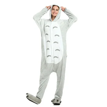 Flanela Onesies Dolgo sleeved Toplotne Jumpsuit Hooded Sleepwear Cosplay Kostum Cartoon Živali iz Enega kosa Pižamo Družino Oblačila